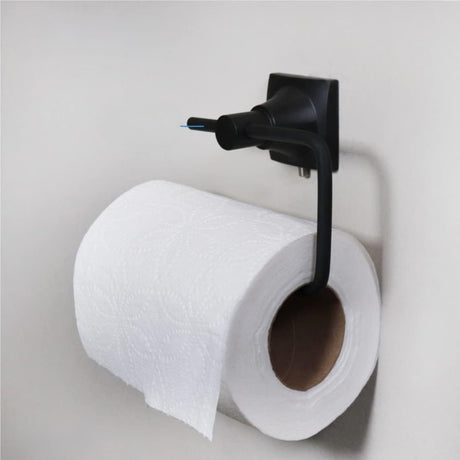 Set De Accesorios Baño Negro Metálico Línea Quadrato Negro Mate  4 Piezas– Alta Calidad