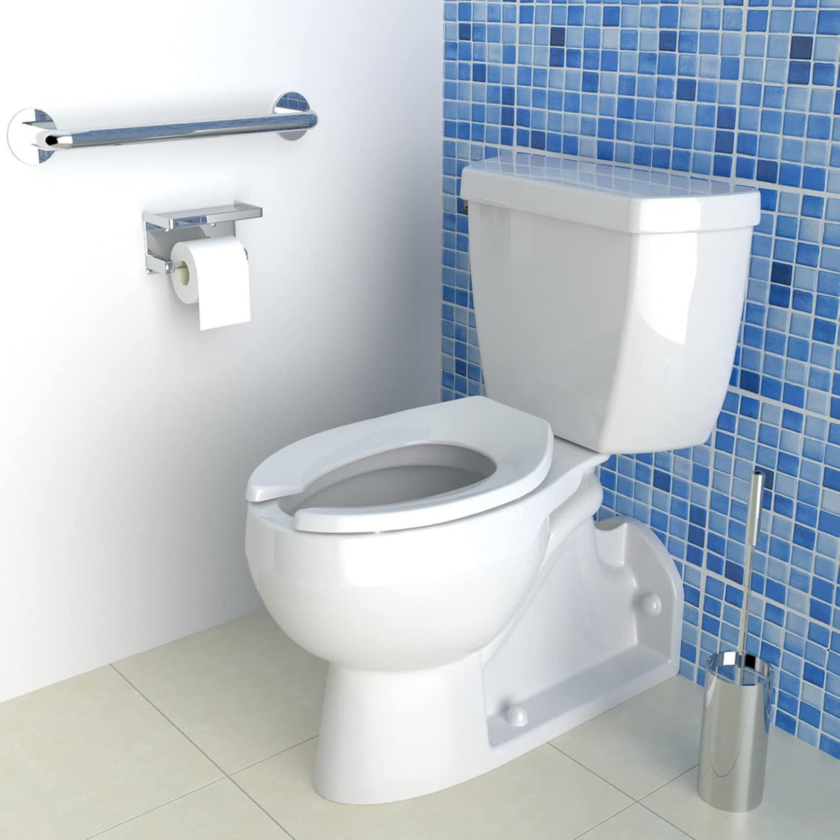 Tapa asiento tipo herradura para sanitario institucional Caída Lenta