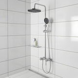 Columna De Ducha Con Mezclador Lusso Níquel Texturizado