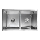 Lavaplatos Doble en Acero 304 Satin 77 x 45 x 21 cm | Alta Resistencia y Diseño Moderno