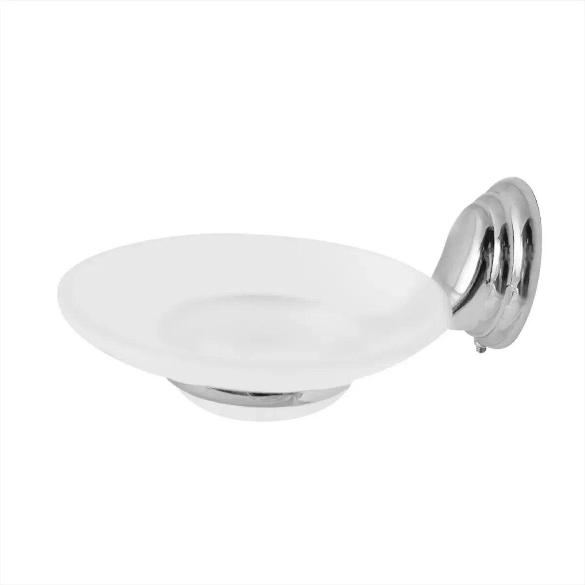 Jabonera de Vidrio Cromada Colomba para Muro