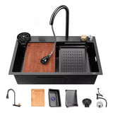 Lavaplatos Doble Negro - 75x46 cm en Acero Inoxidable 304