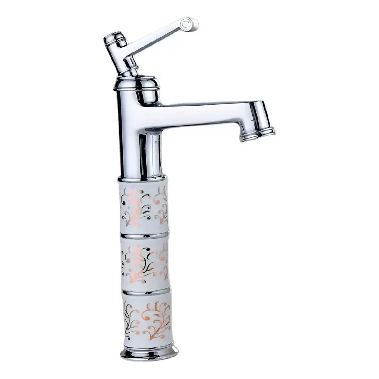Grifería Monocontrol Lavamanos Alto Egipto Cromado 32 cm Altura Diseño Vintage de Lujo