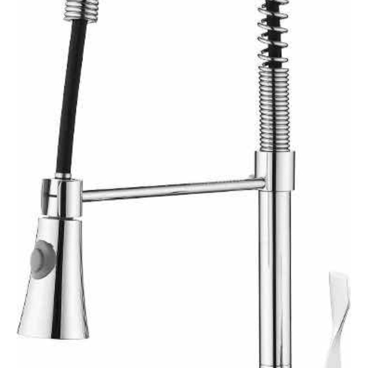 Griferia Lavaplatos Industrial Monocontrol Cromada Flexible