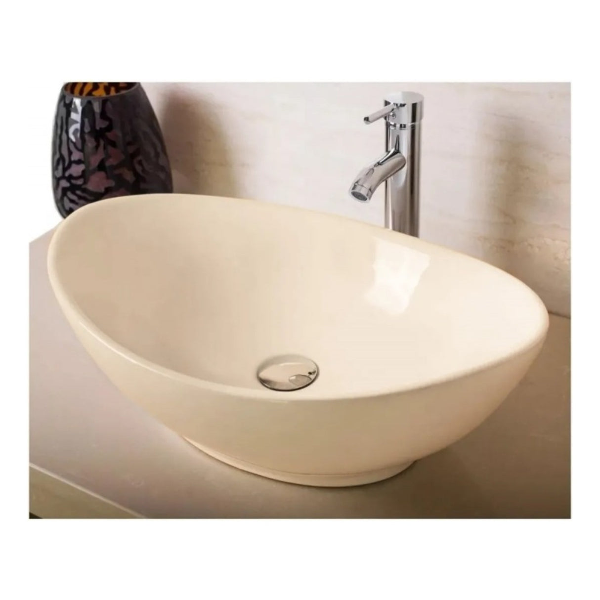 Lavamanos Beige Canoa Porcelana-tames