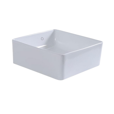 Lavamanos Porcelana Blanco Cuadrado De 39x39x15 Tipo Vessel