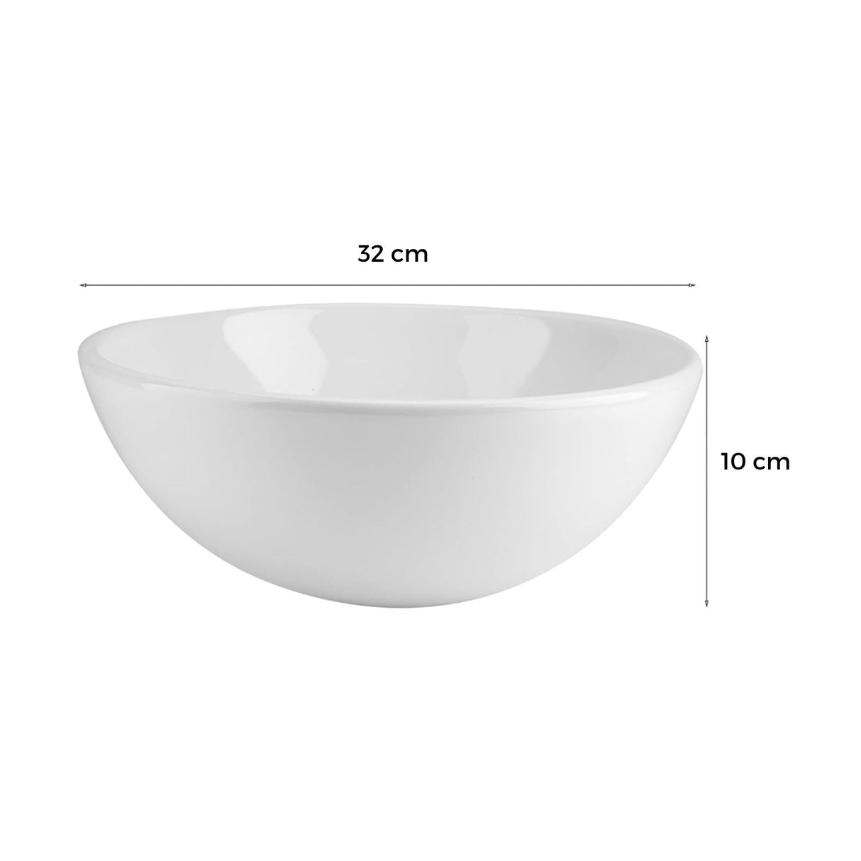 Lavamanos Redondo Oslo 32x10 cm Blanco Tipo Vessel