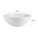 Lavamanos Redondo Oslo 32x10 cm Blanco Tipo Vessel