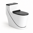 Sanitario One Piece S-Trap 300 mm con Líneas Negras 68 x 37,5 x 63 cm - imagen principal