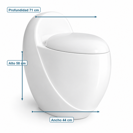 Sanitario One Piece S-Trap 300 mm 71 x 44 x 58 cm
