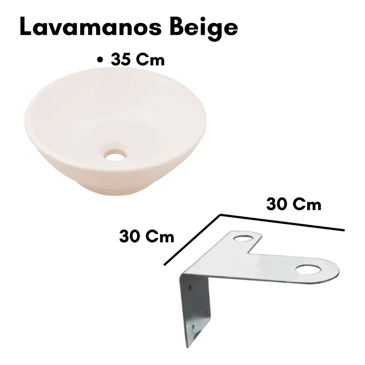 Combo Lavamanos Con Grifería Y Platina (no Requiere Mueble)
