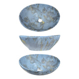 Lavamanos De Sobreponer Canoa Blue/gold