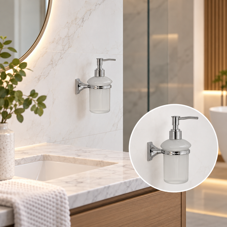 Dispensador de Jabón Cromado para Baño