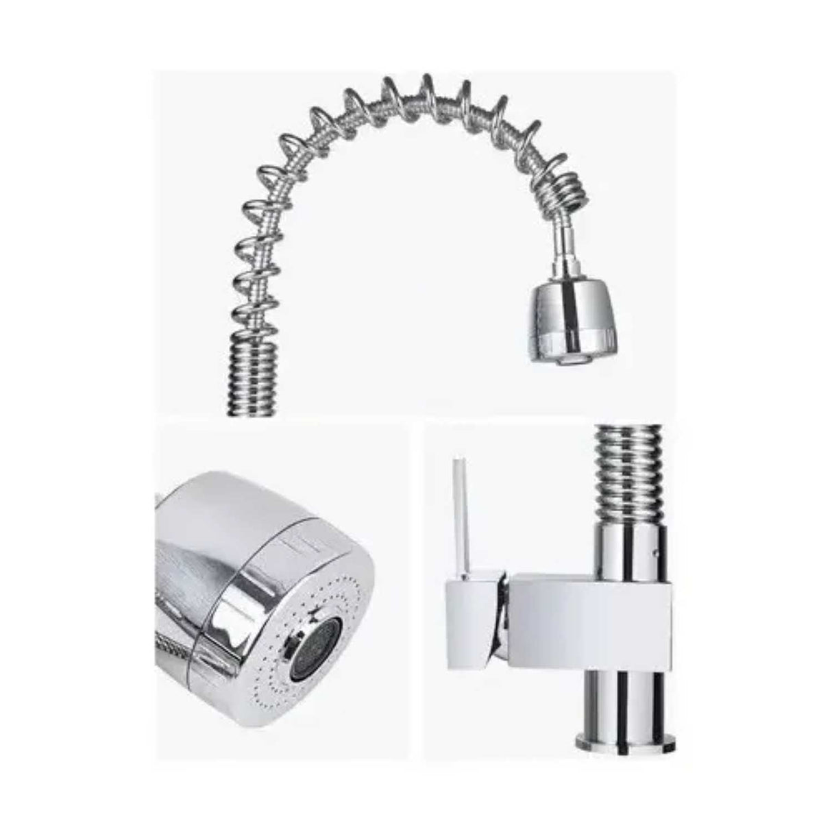 Monocontrol Lavaplatos Semi Industrial Cromado con Cabezote Extraíble | Grifería Moderna para Cocina