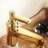 Grifería Monocontrol Lavamanos Bajo Egipto Oro Vintage | Diseño Elegante para Baño Moderno