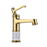 Grifería Monocontrol Lavamanos Bajo Egipto Oro Vintage | Diseño Elegante para Baño Moderno
