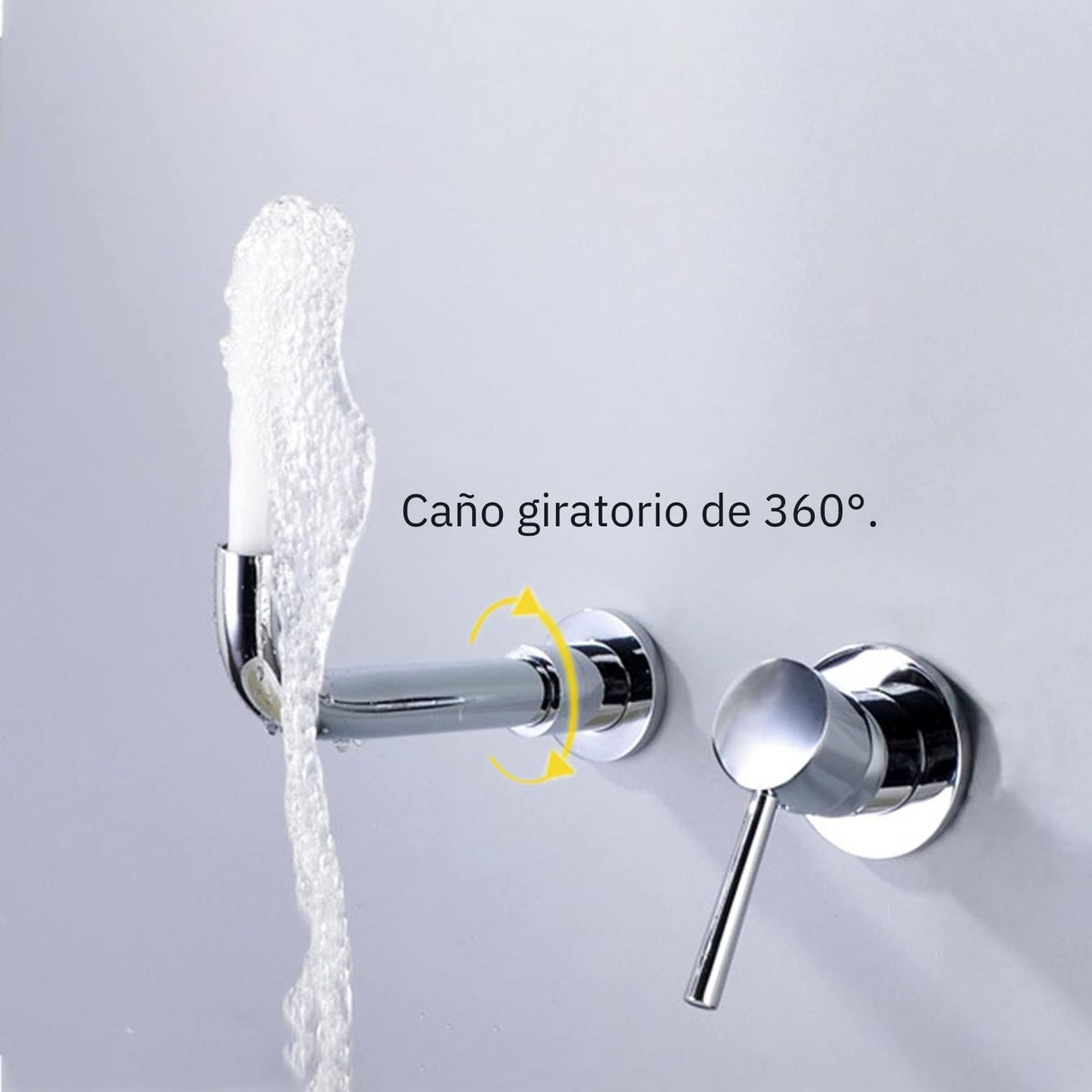 Grifería Monocontrol Lavamanos Pared Cromado 20 cm | Diseño Moderno para Baño Elegante
