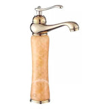Grifería Monocontrol Lavamanos Alto Aladino Oro Vintage | Diseño Elegante para Baño Moderno