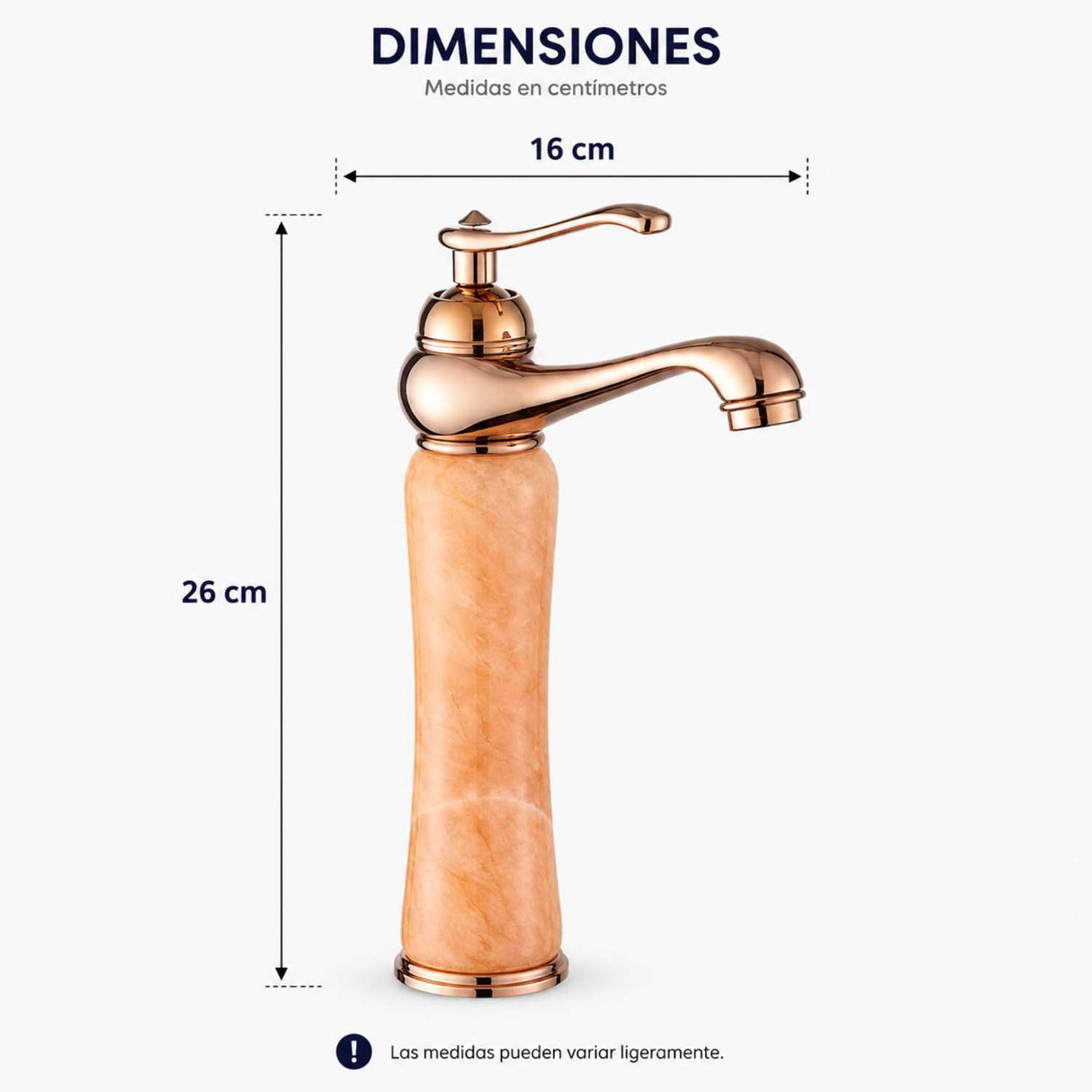 Grifería Monocontrol Lavamanos Alto Aladino Oro Vintage | Diseño Elegante para Baño Moderno