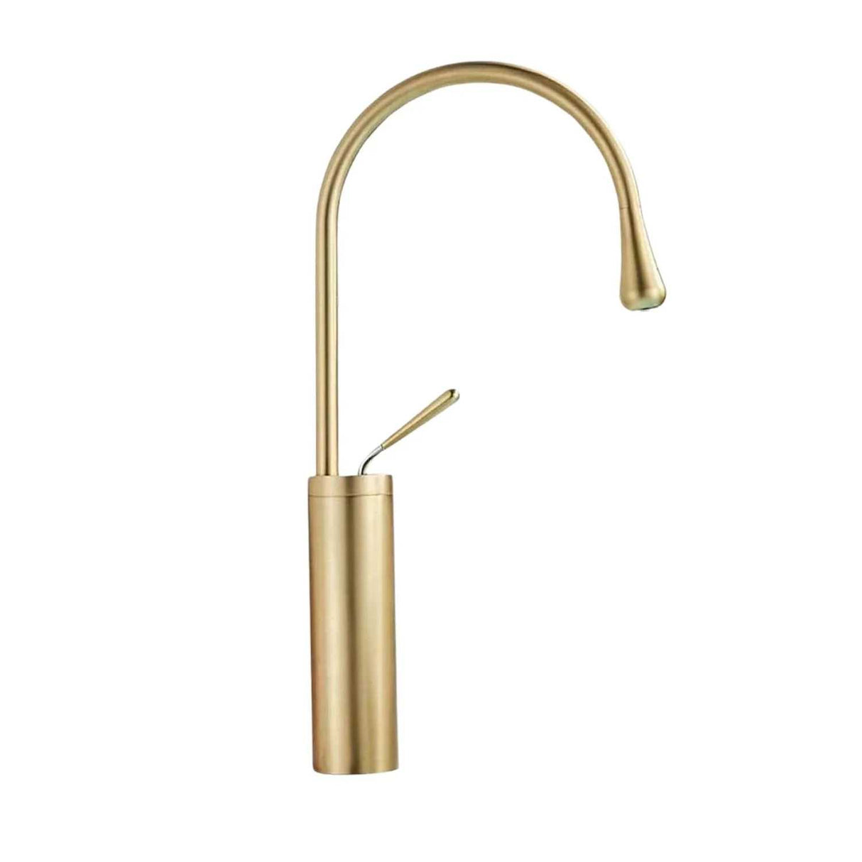 Grifería Monocontrol Arco Alto Metálica | Cuello Giratorio 360° para Lavamanos