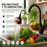 Grifería Lavaplatos Tipo Cisne Extraíble Cromada | Monocontrol 360° de Alta Calidad