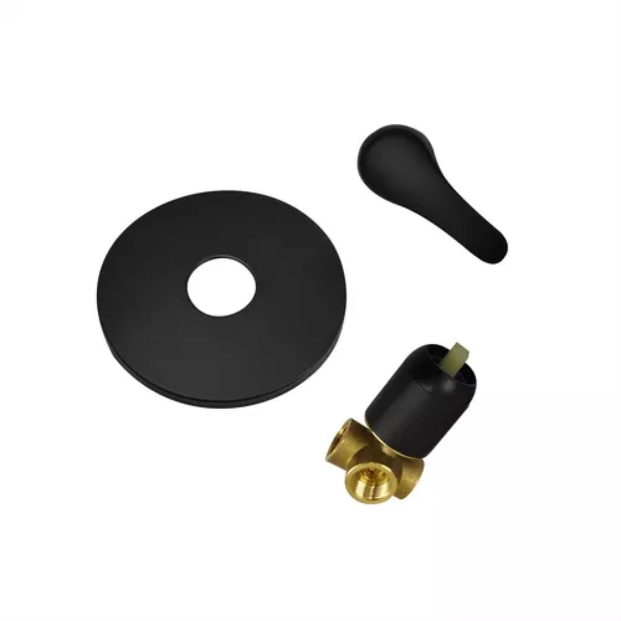 Monocontrol ducha redonda negra