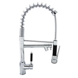 Grifería monocontrol espiral gourmet doble salida cromada - vista complementaria
