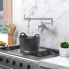 Llave Pared Escualizable Acero Inoxidable 304 Satin 58 cm | Grifería Flexible para Cocina