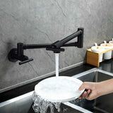 Llave Pared Escualizable Acero Inoxidable 304 Negro Mate 58 cm | Grifería Flexible Moderna