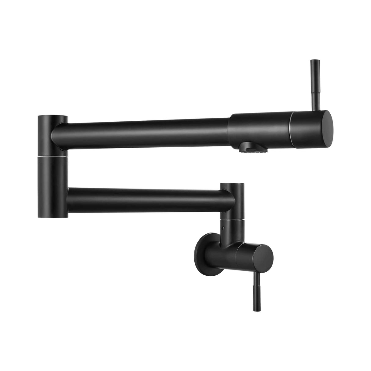 Llave Pared Escualizable Acero Inoxidable 304 Negro Mate 58 cm | Grifería Flexible Moderna