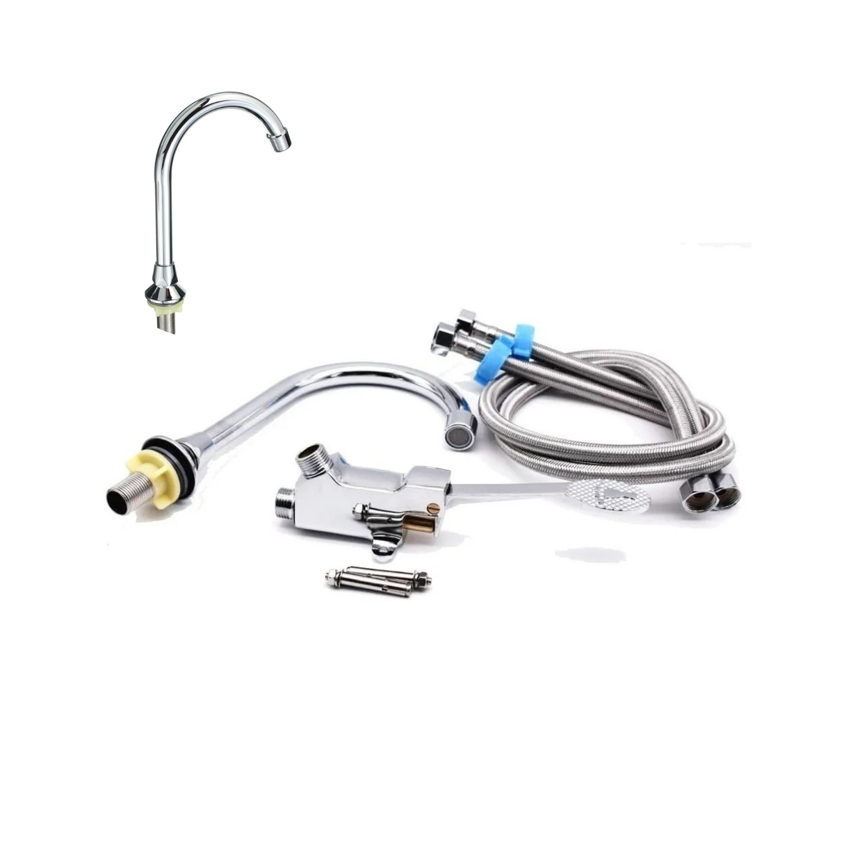 Kit Válvula - Llave De Pedal Industrial Con Acoples Y Cuello