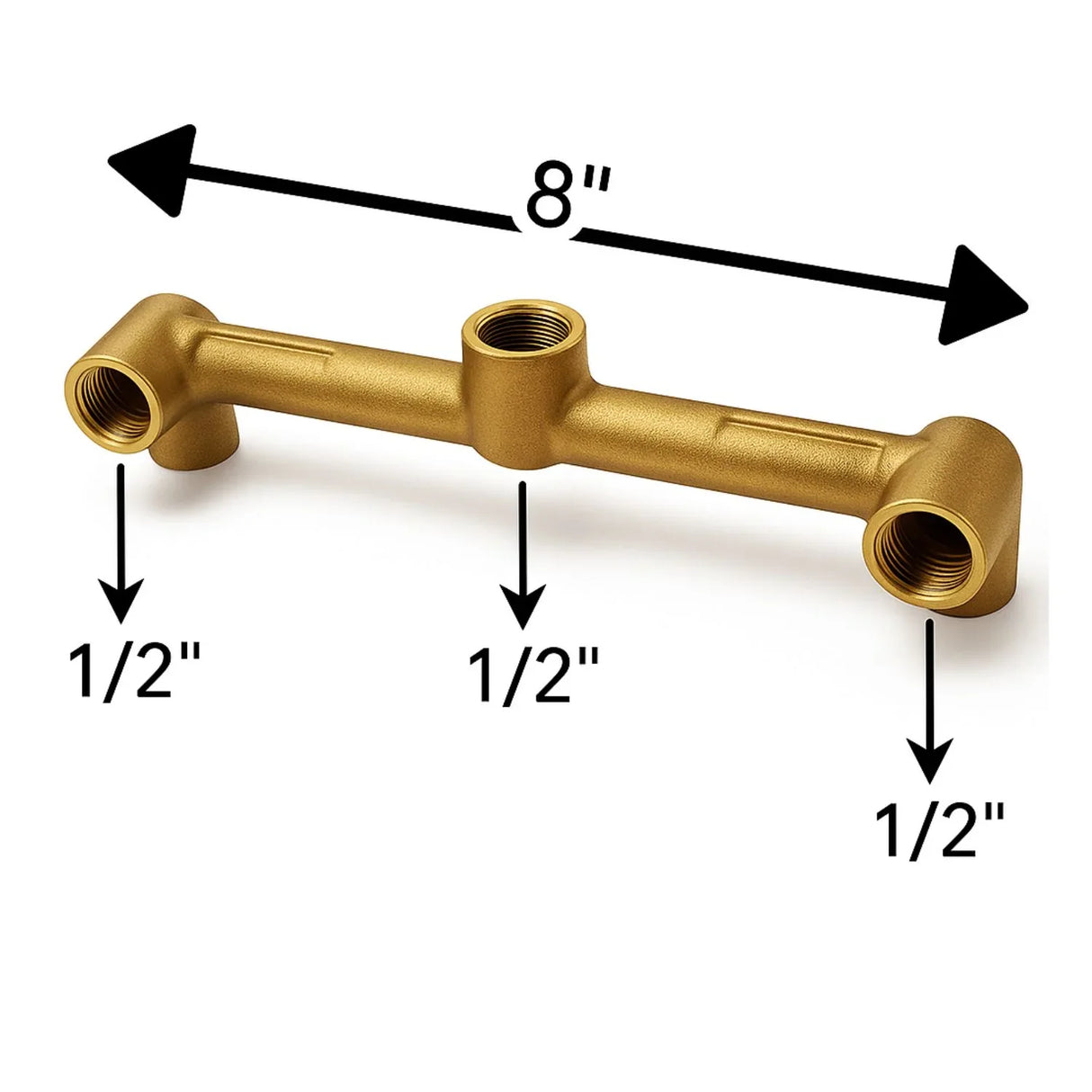 Set Griferia Ducha Alta Calidad Cuerpo Bronce Cruceta Cromo