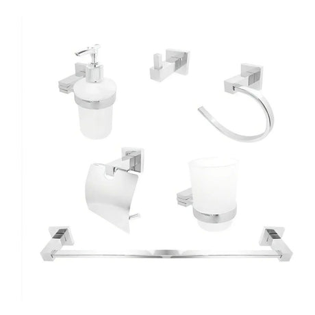 Kit de Accesorios de Baño Cromado de 6 Piezas