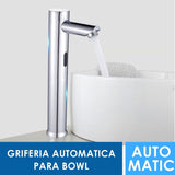 Grifería para Lavamanos Torre Alta de Sensor - Acabado Cromado