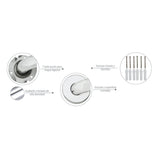 Barra de Seguridad en Acero Inoxidable Alta Calidad 30 - 40 - 50 - 60  cm - Superficie Lisa y Brillante, alta calidad