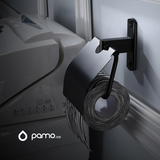 Porta Rollo+Perchero Doble Base+Toallero Aro+Toallero Barra De 60cm