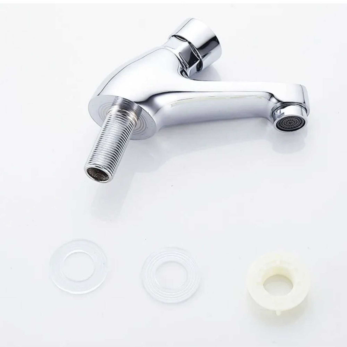Llave Lavamanos Push Cromada con Cierre Automático | Grifería Temporizada para Baño
