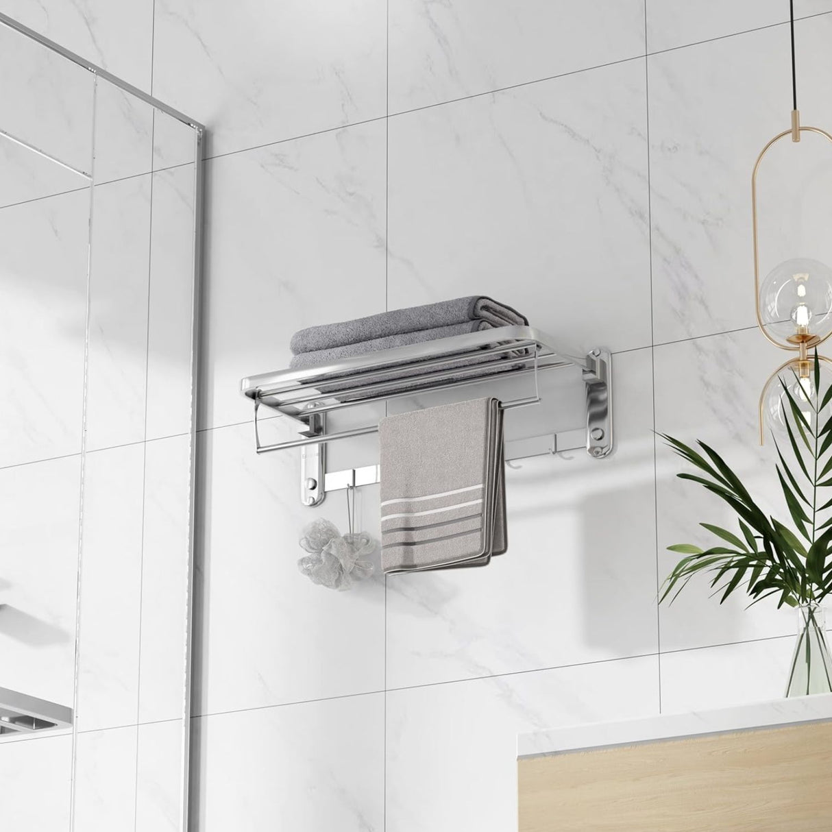 Toallero Hotelero en Acero SUS304 Dorado Multifuncional