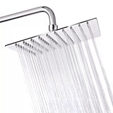 Regadera Plana Metalica 20 cms Cuadrada Con Tubo