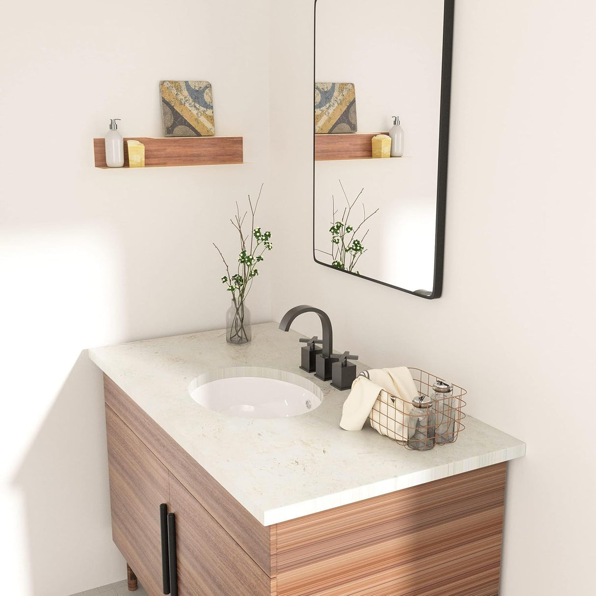 Lavamanos De Bajo Poner Vancouver Blanco Ovalado Con Rebose - 33x29x17 Cm | 42x34x20 Cm | 47x39x19 Cm
