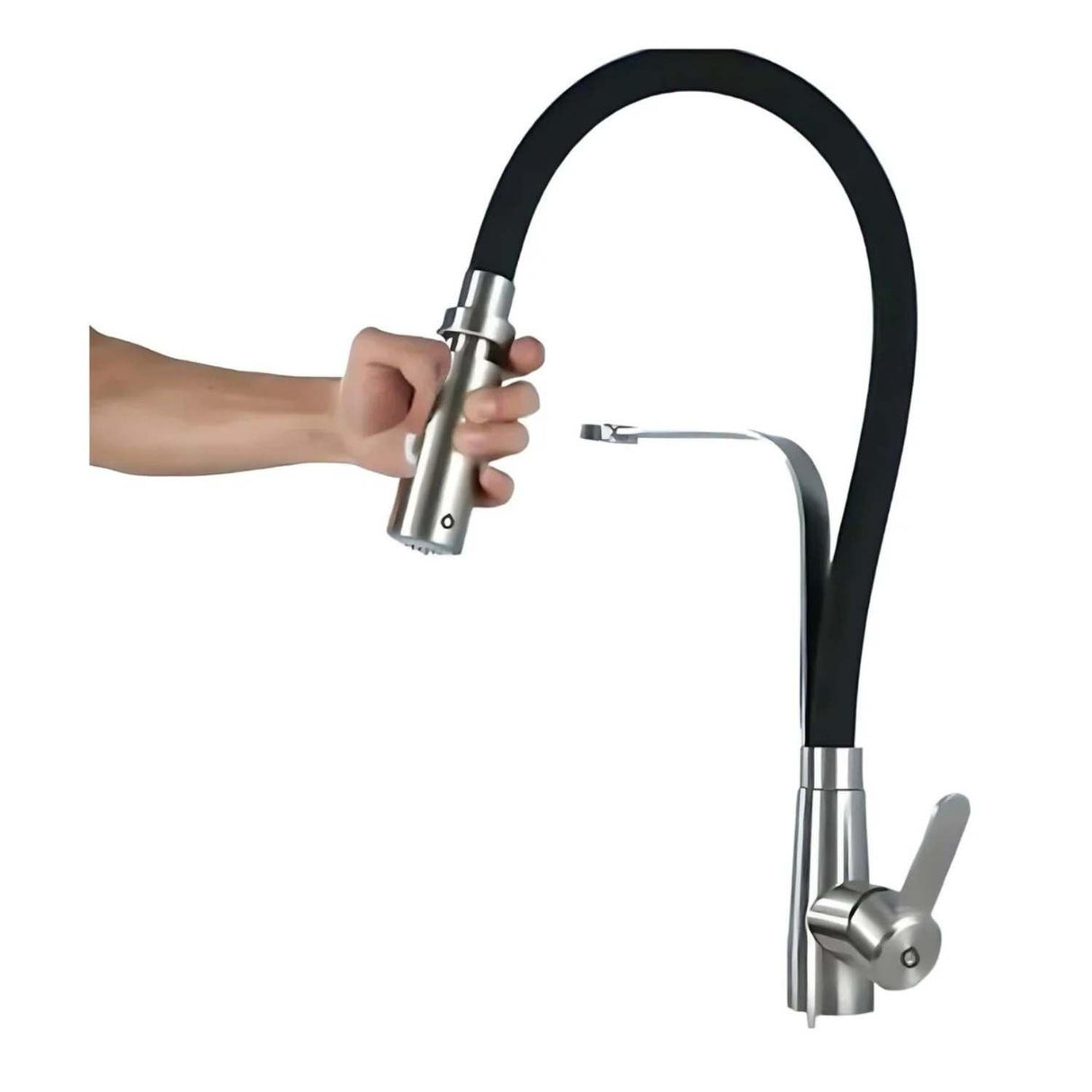 Set Lavaplatos Gris 50x45 cm en Acero Inoxidable 304 + Griferia Monocontrol