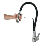 Set Lavaplatos Gris 50x45 cm en Acero Inoxidable 304 + Griferia Monocontrol