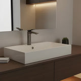 Lavamanos Monocontrol Alto Volare Gris Concreto Diseño Moderno