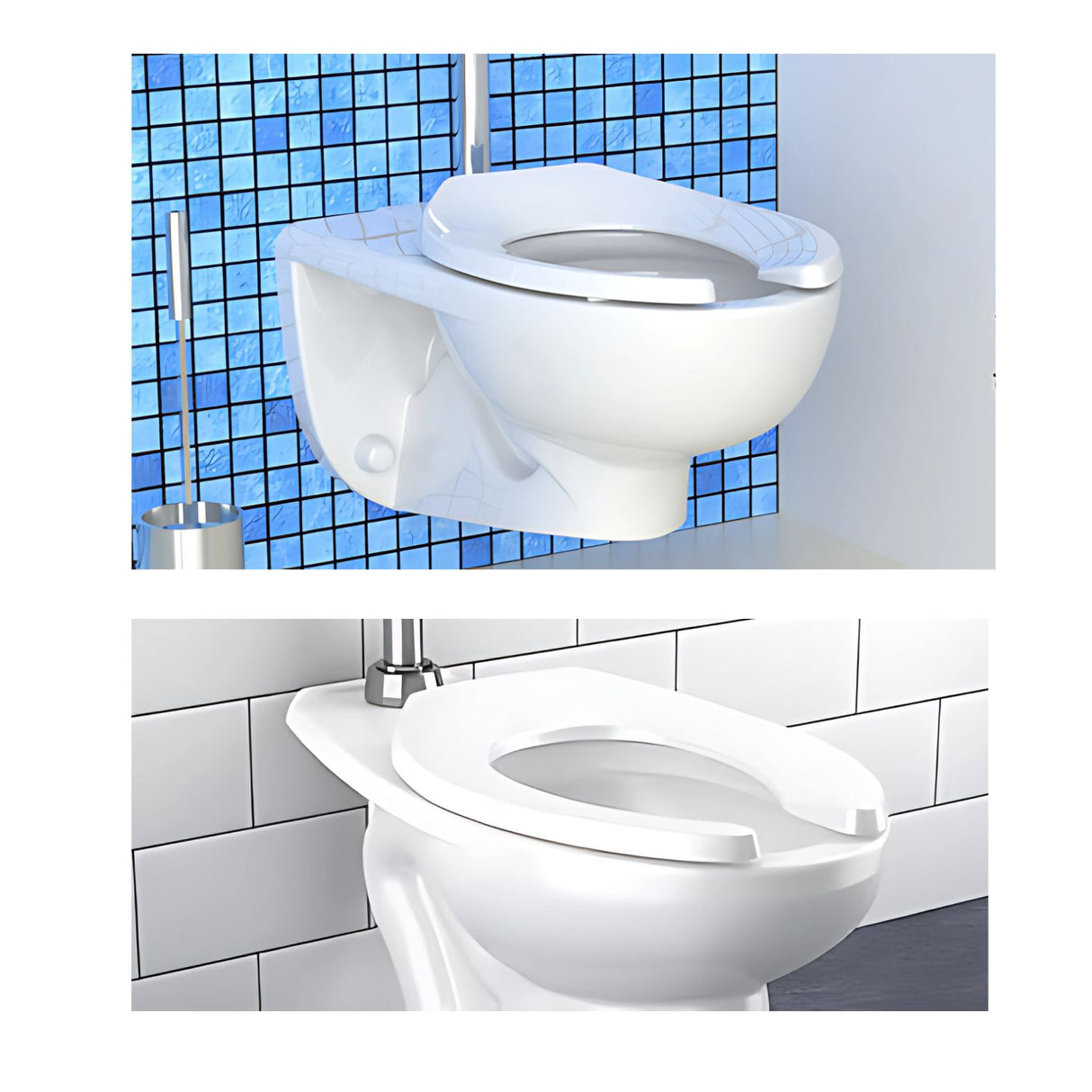 Tapa asiento tipo herradura para sanitario institucional Caída Lenta