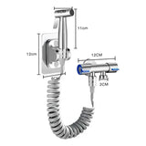 Grifo para Inodoro con Válvula Angular de Doble Salida en Acero Inoxidable Bidet