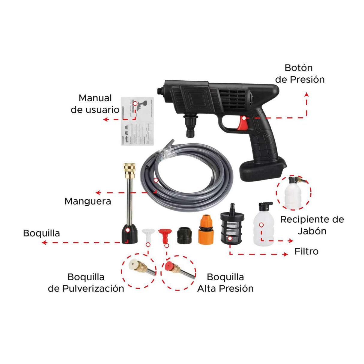 Hidrolavadora Inalámbrica 48V 🚿⚡ Limpieza portátil con potencia y comodidad