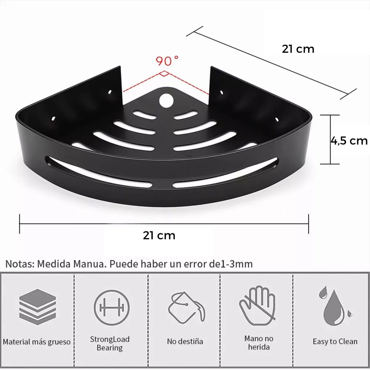 Repisa Esquinera Negra para Baño: Elegancia y Funcionalidad sin Complicaciones