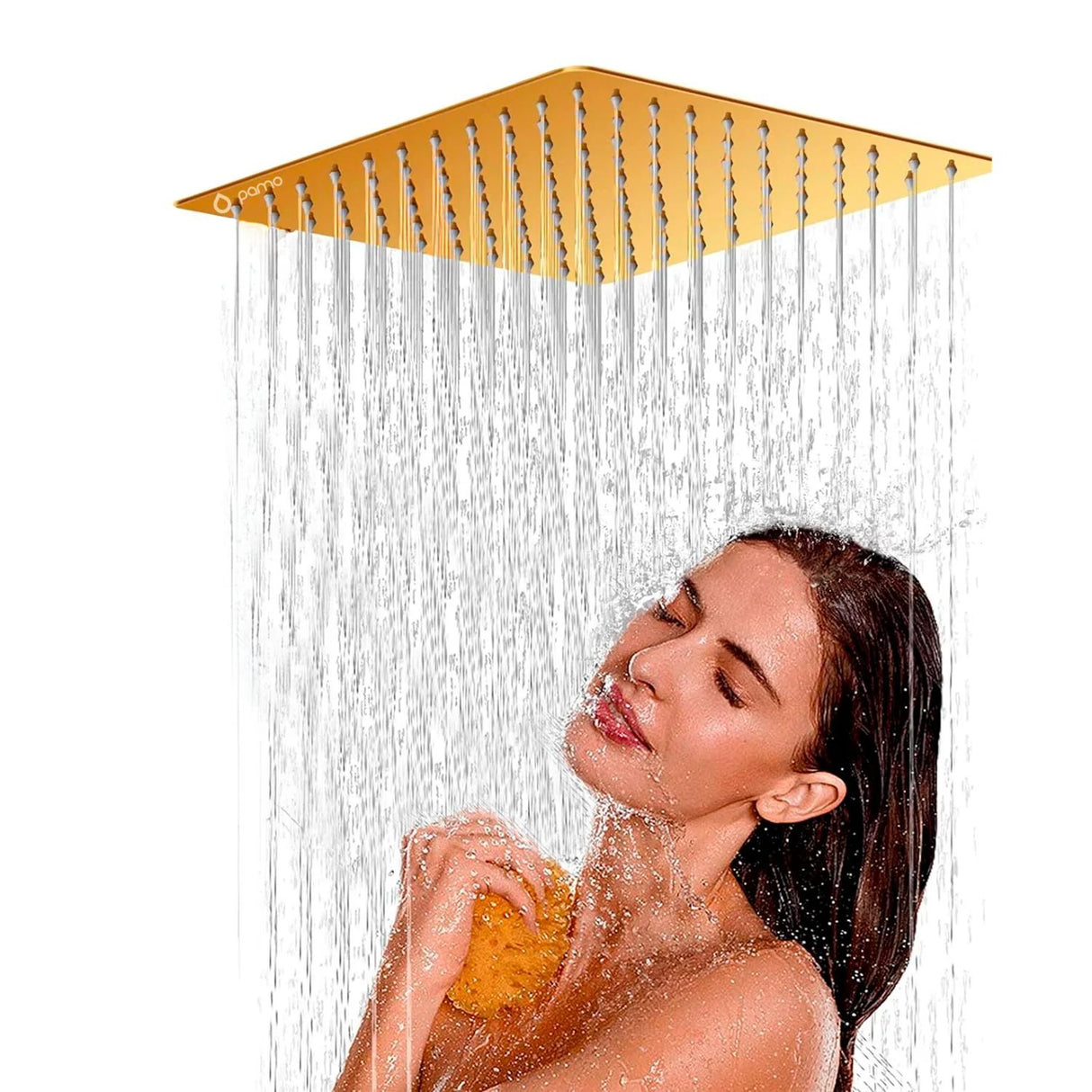 Regadera de Ducha en Acero SUS304 Dorada - 25 cm - Sin Tubo