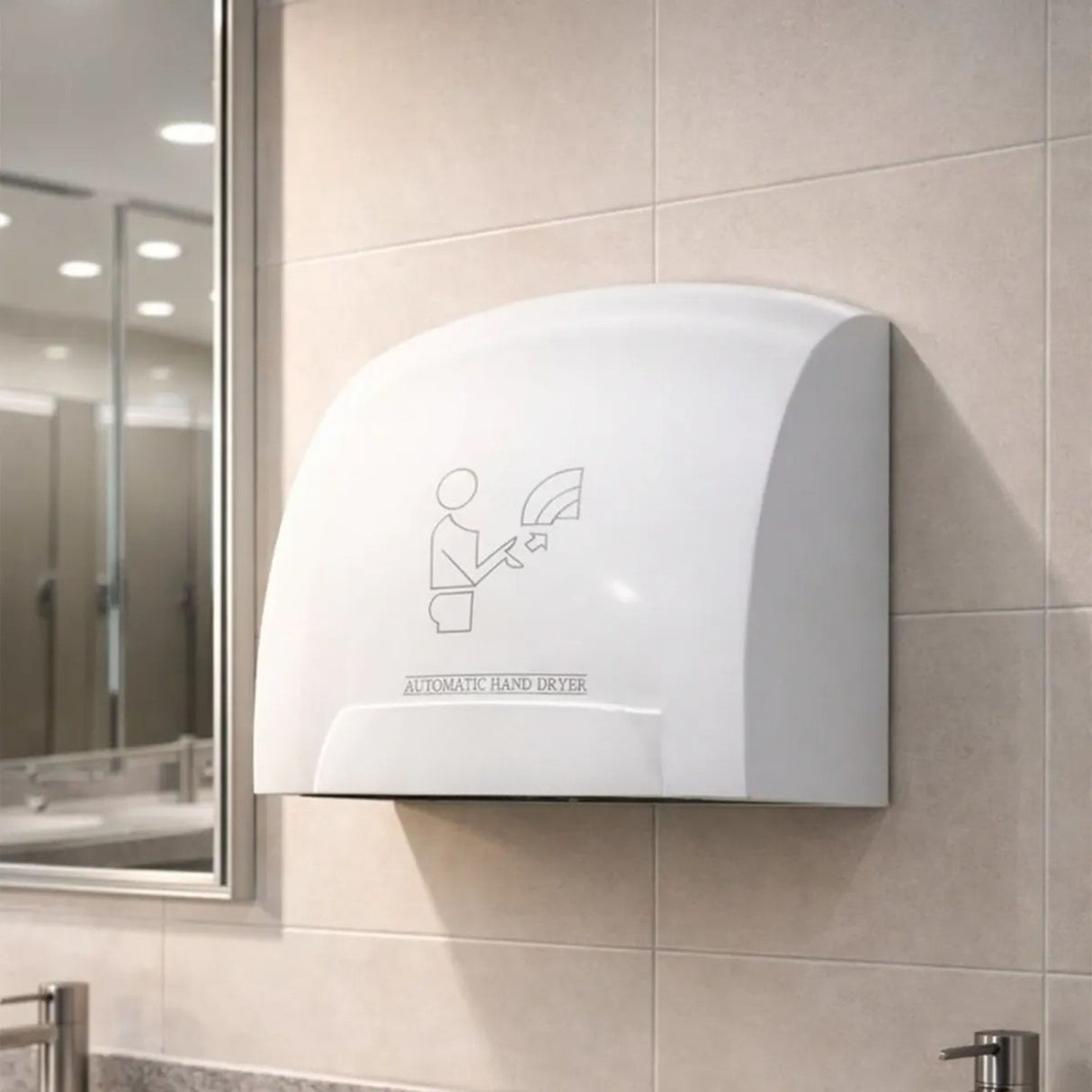 Secador de Manos Automático con Sensor Blanco 26 cm 220 V