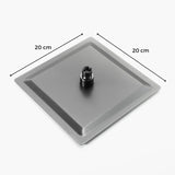 Regadera Gris de Ducha en Acero SUS304  - 20 cm - Sin Tubo